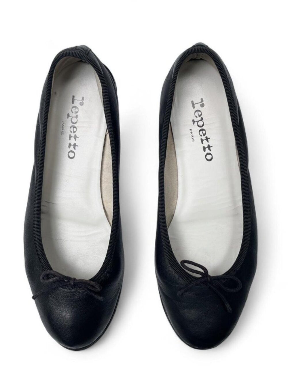 Repetto Cendrillon Leather Ballet Flats in Noir - Size 37 EU/Size 6 US